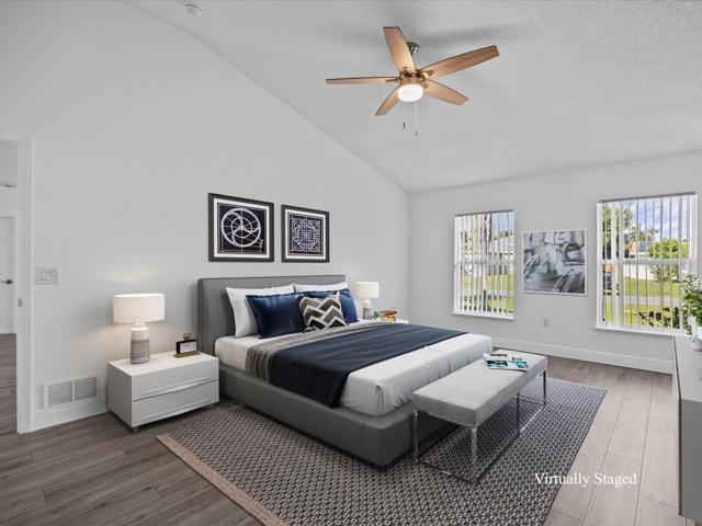 Virtually Staged Master Bedroom