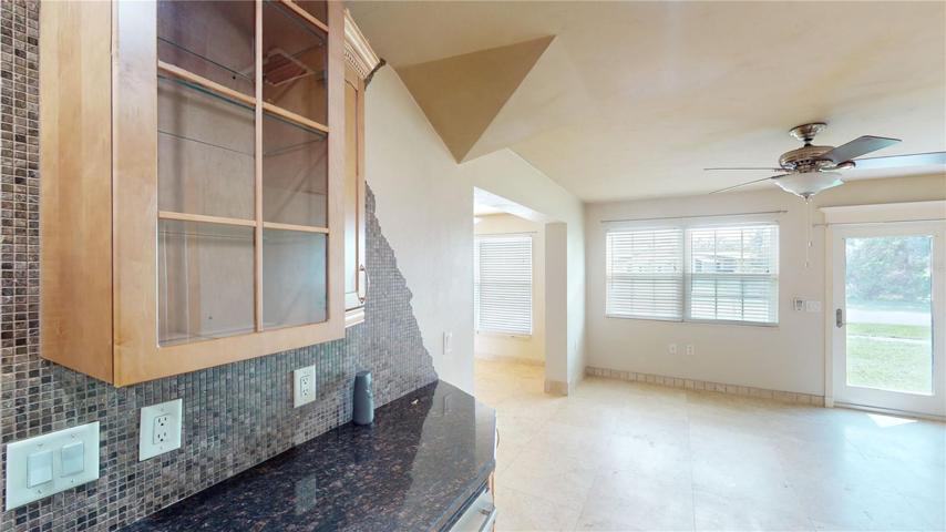 Kitchen open to Living Area