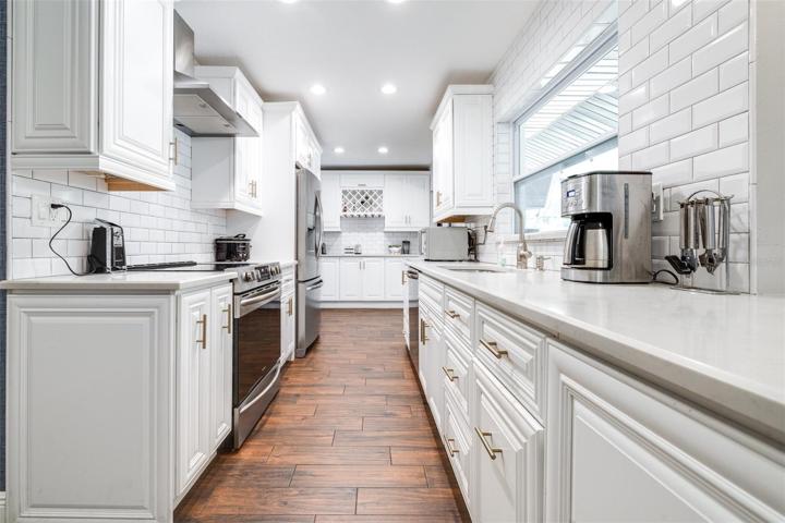 lots of counter space in the functional remodeled kitchen
