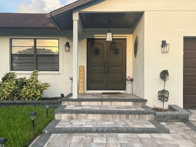 paved front porch
