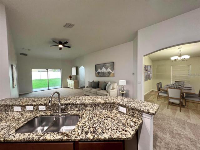 Kitchen/Living/Dining Virtually Staged