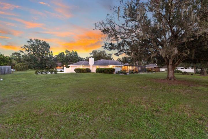 Huge back yard with views of the lake
