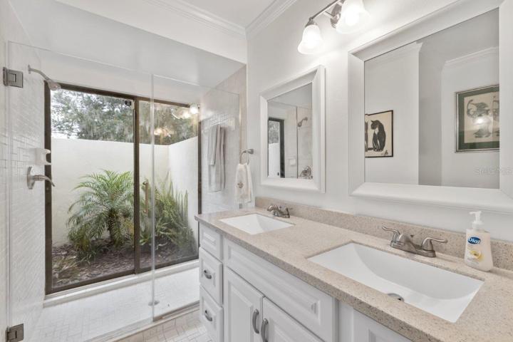 Fully remodeled Guest bathroom #3 with courtyard window.