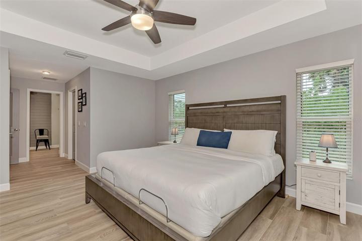 Master bedroom fits perfectly in this oversized master bathroom!