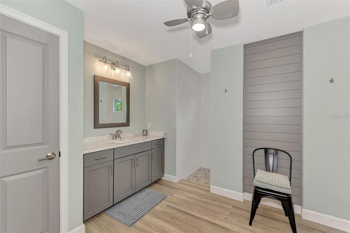 Master bath has ship lap design.  Must see!
