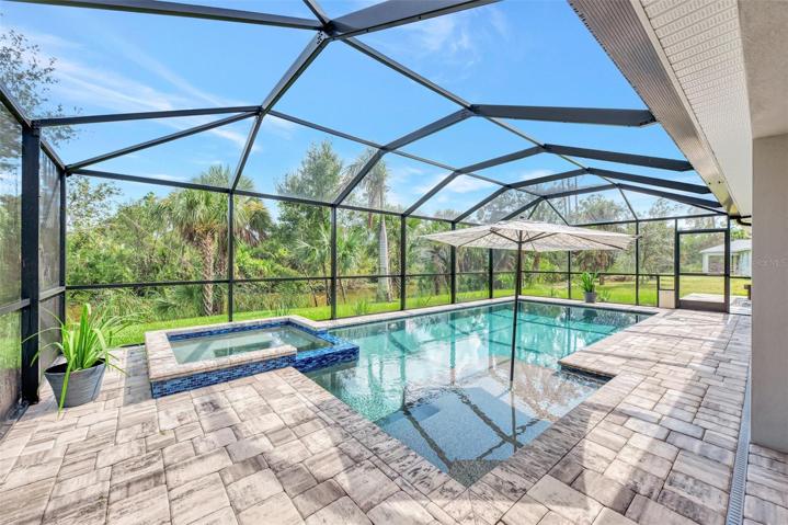 Side view of the pool
