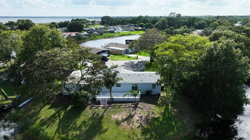 Aerial view from over canal