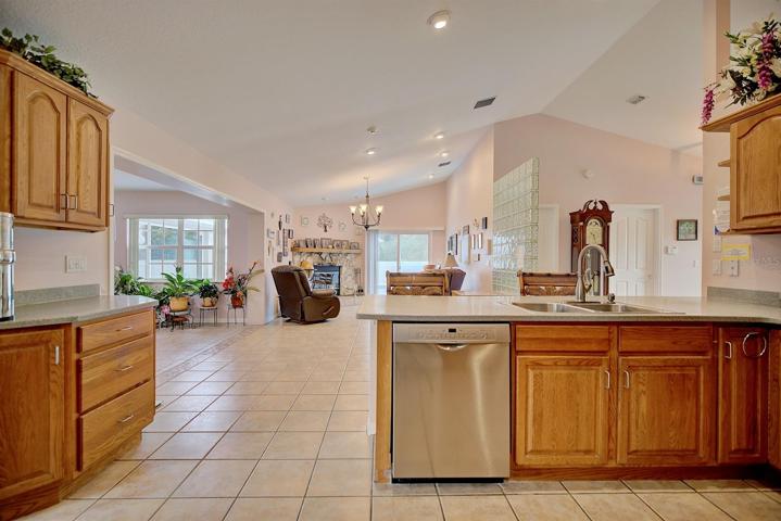 Kitchen looking towards bonus area