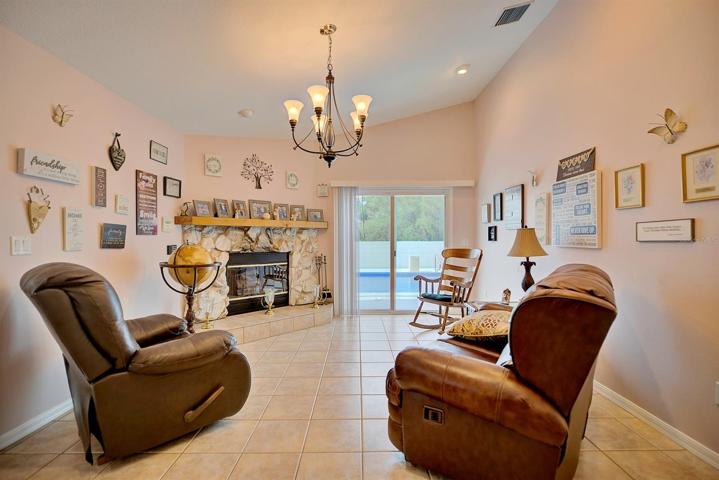Bonus area with fireplacew