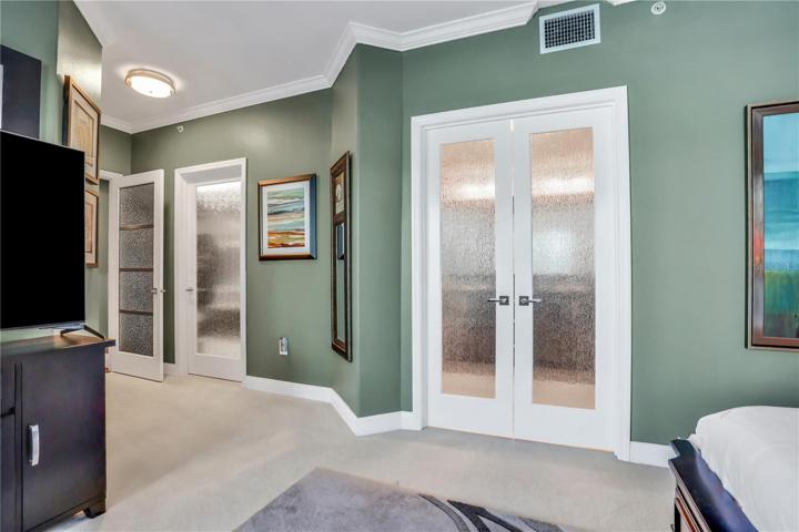 Custom double door to bathroom