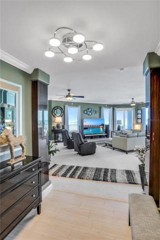 Foyer with chandalier