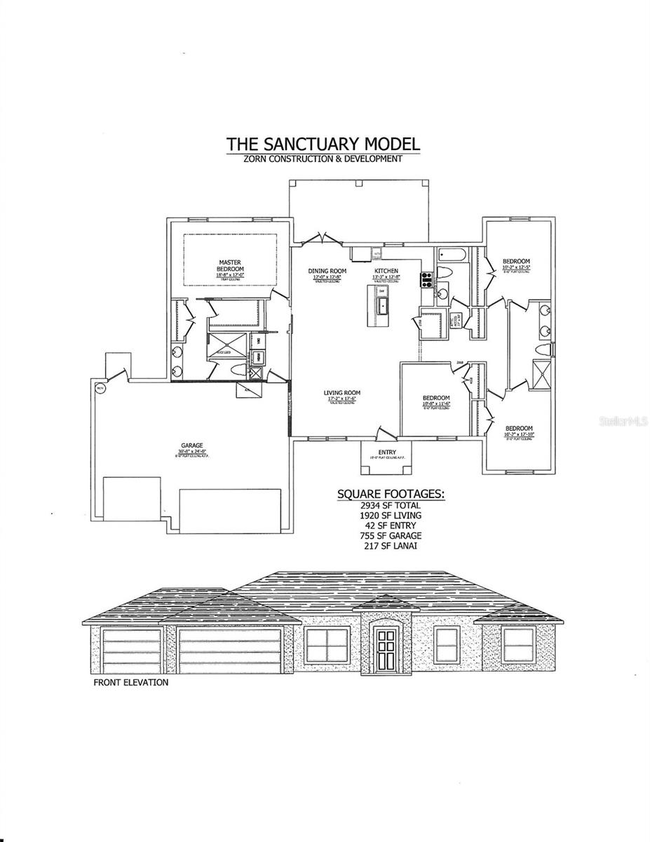 THE SANCTUARY 3-CAR GARAGE FLOOR PLAN