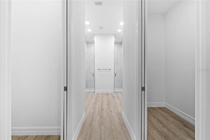 Dual walk in closets