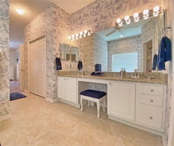 Double Sink Vanity and Granite Counter Top