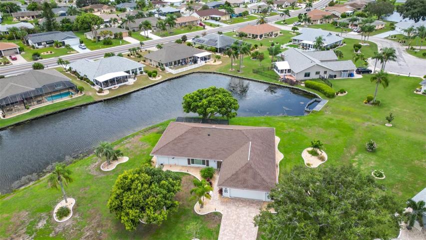 Aerial  Front Large Lot End of the Cul de Sac