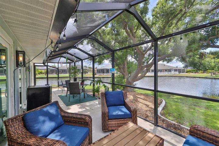 Rear Screened Lanai With Beautiful Pond View