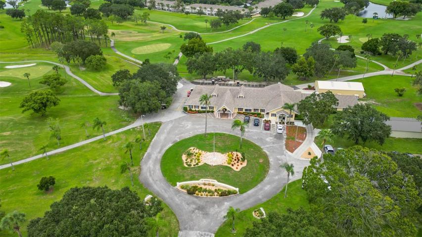 Aerial Caloosa Golf Course Club House & Course