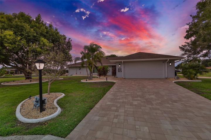 Front Twilight Paver Drive & Walkway