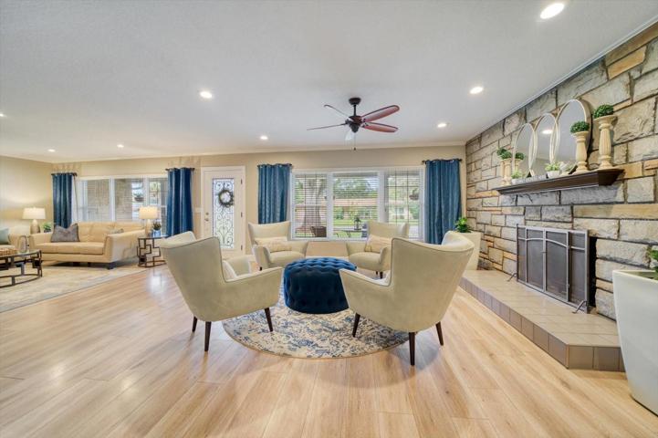 Two sitting areas in the large living room to maximize space