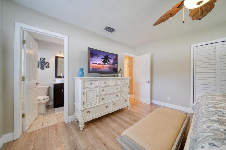 Master bedroom with private attached bathroom