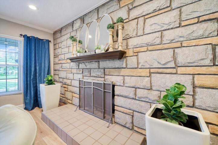 Fireplace in the living room