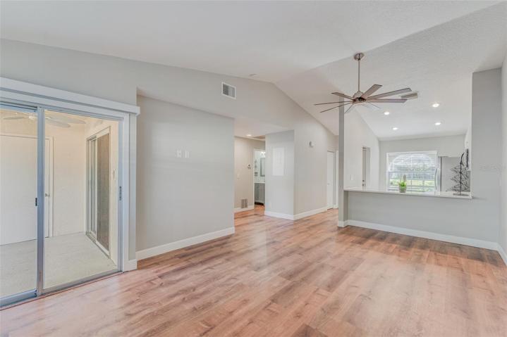 Living room to rear patio