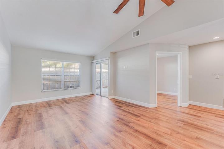 East side of living romm to patio & 2nd Bedroom