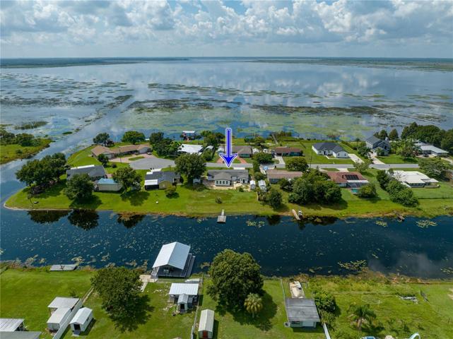 Aerial view looking South