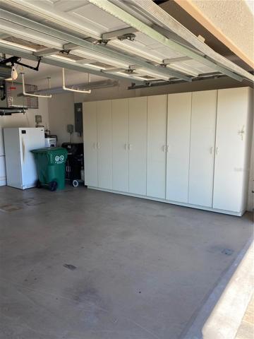 Inside of 2 Car Garage.  Has pull-down attic
