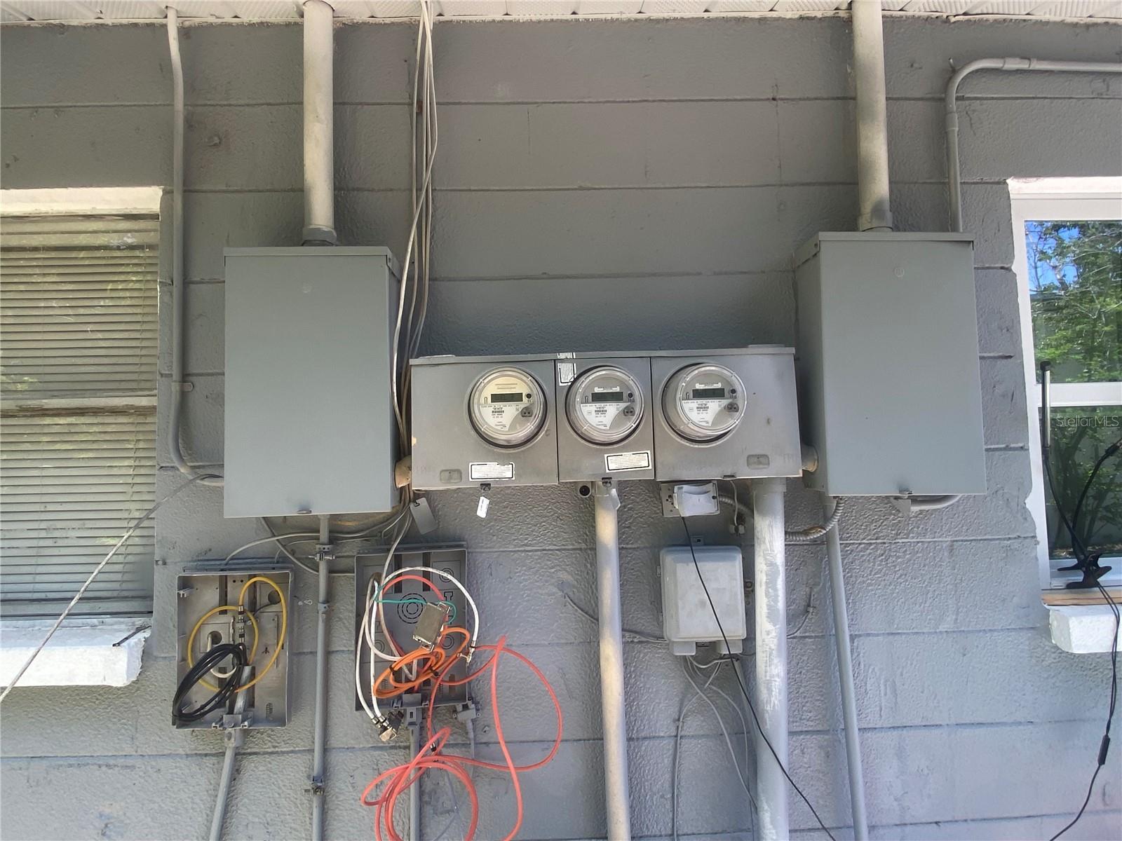 3 electric meters
