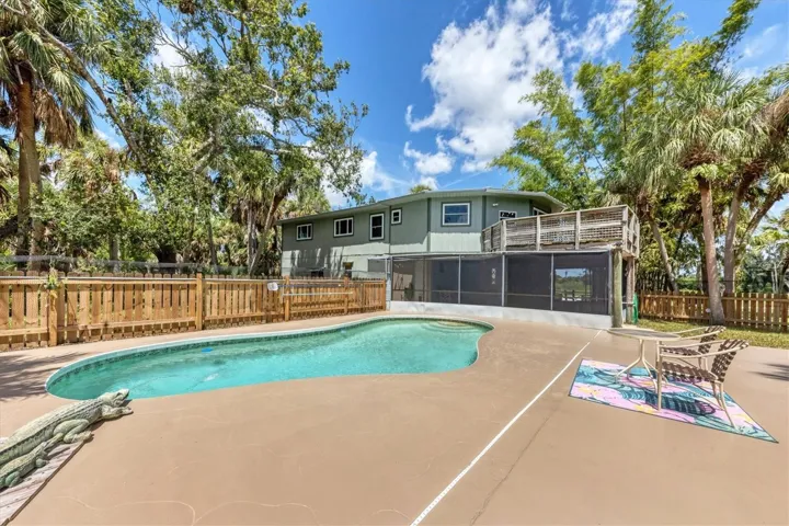 Pool and front entry