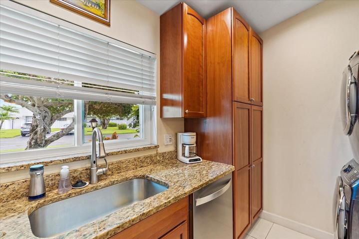 Kitchen and pantry and laundry