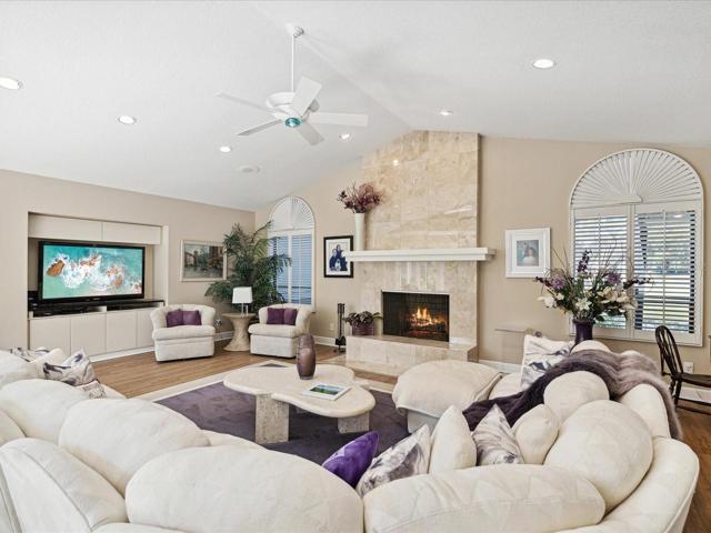 Great room with fireplace, wet bar