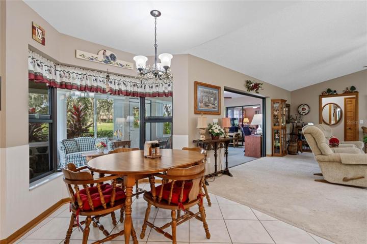 Breakfast Nook overlooks the backyard
