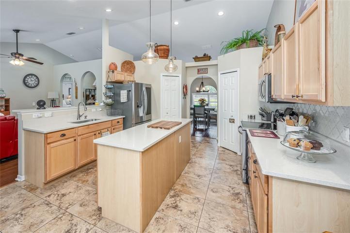 Kitchen with new LG refrigerator and range!