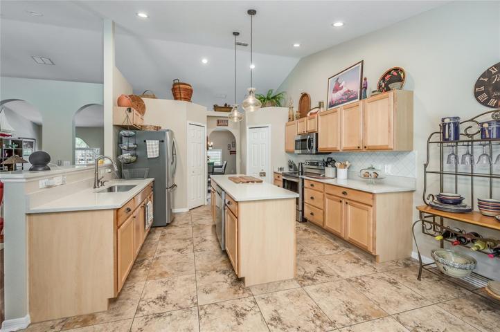 Spacious kitchen with dual walk-in pantries!