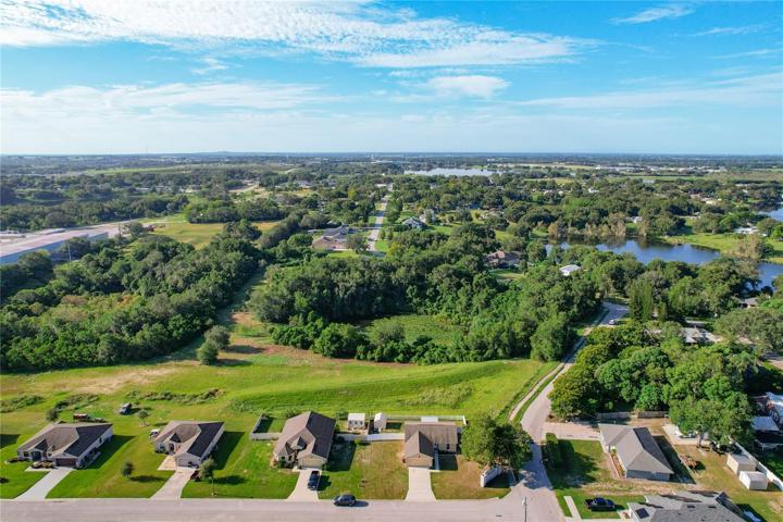 Aerial of the home and neighbors