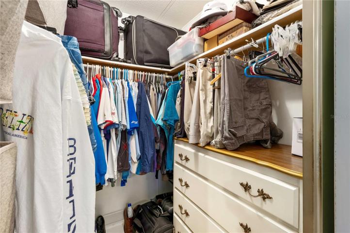 Walk-in closet on this master.
