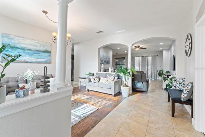 Front Living room with loads of natural Florida light