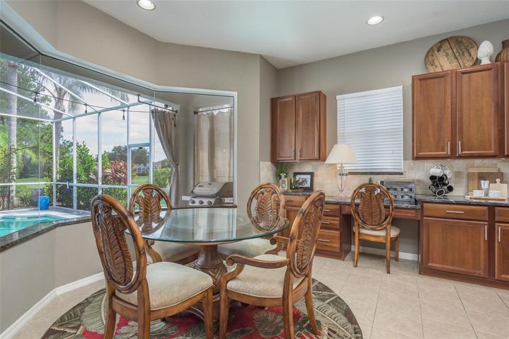 Beautiful Breakfast Area With Coffee Bar And Desk