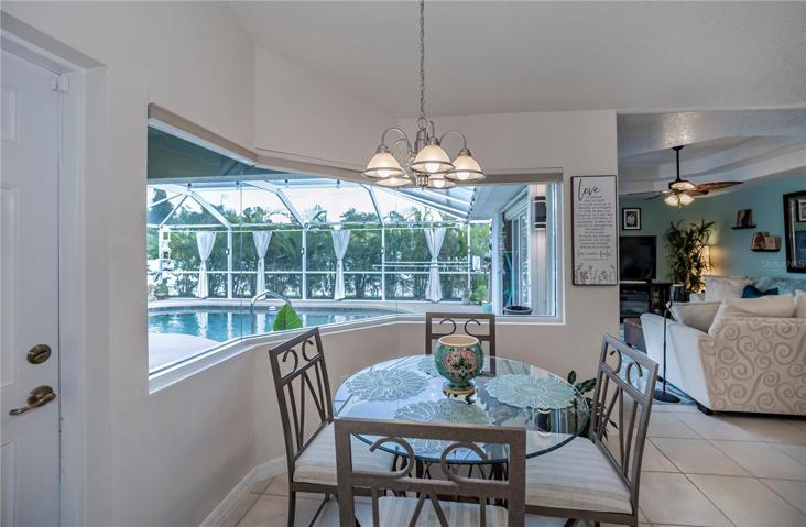 aquarium window in nook has great pool views