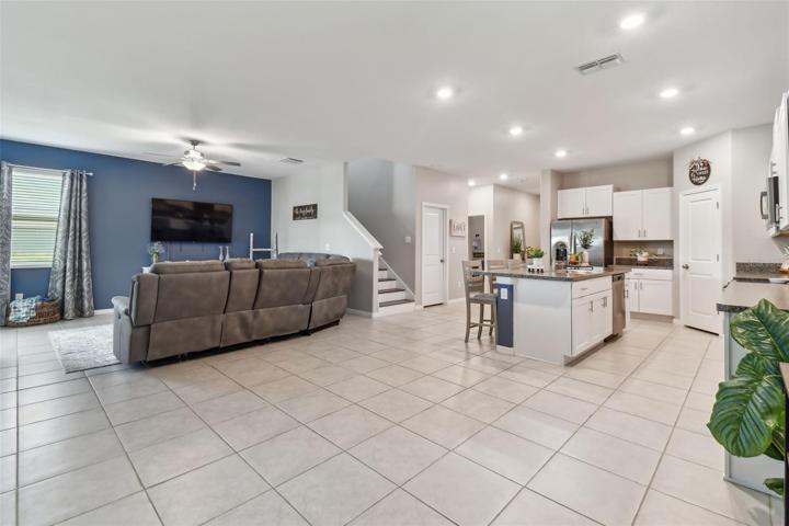 Kitchen into Family Room