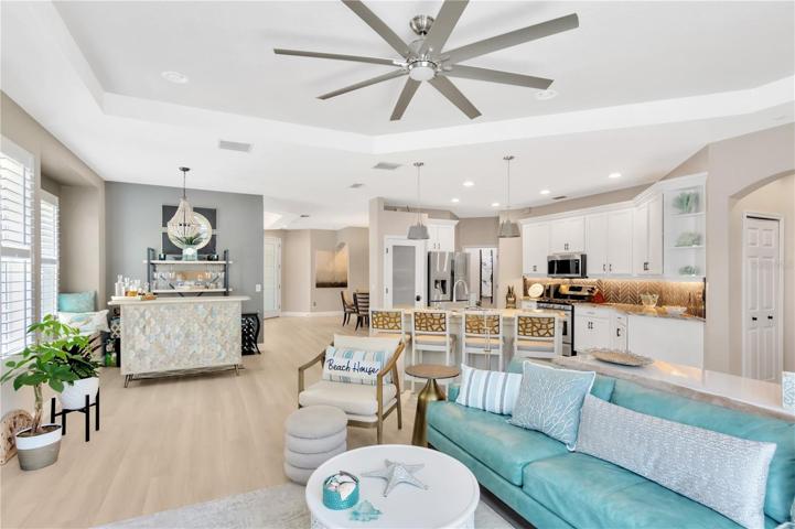 View of Living Room, Kitchen & Breakfast Nook Area