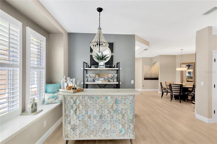 Breakfast Nook Area - Currently used as a Bar Area