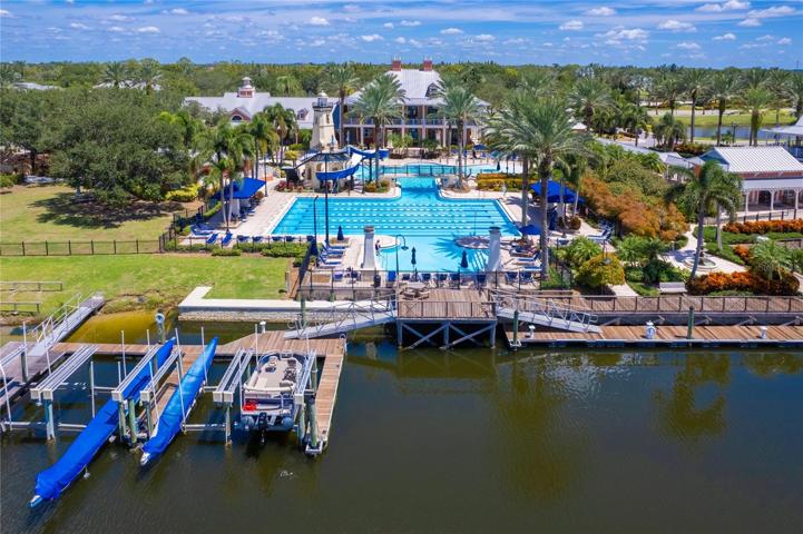 Clubhouse, Two Pools, Fitness Center and temporary docking