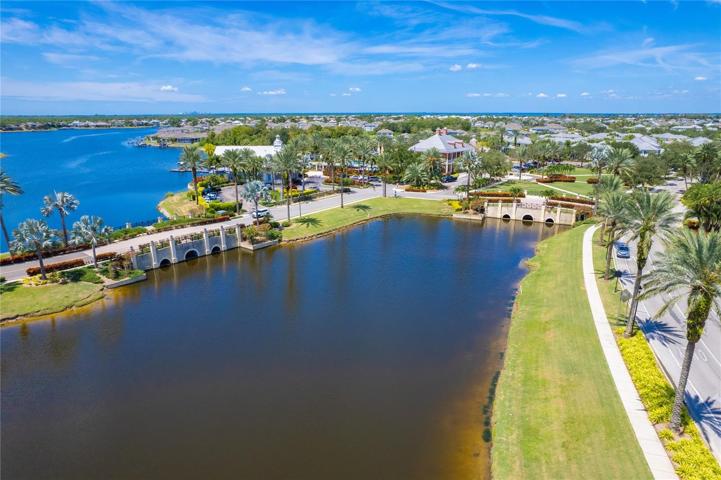 View of Community Entrance Pond and Mirabay Lagoon