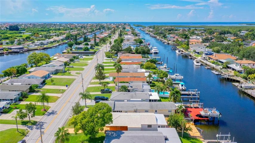 view of water canal out to the Gulf