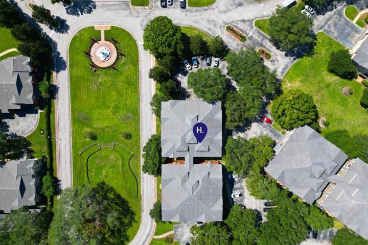 Aerial view of the community entrance & location of unit #129!