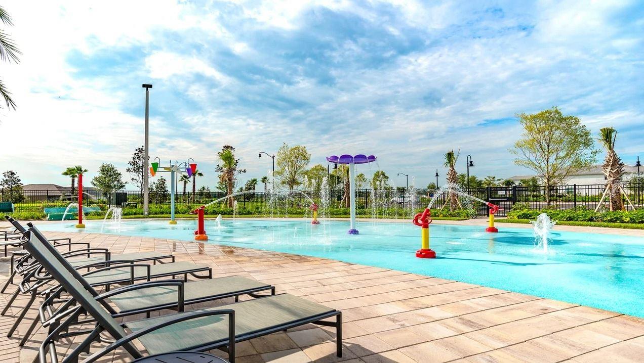 From the RESORT STYLE COMMUNITY POOL and hot tub, splash pad and LAZY RIVER!