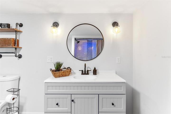 Master Bathroom with Single Vanity